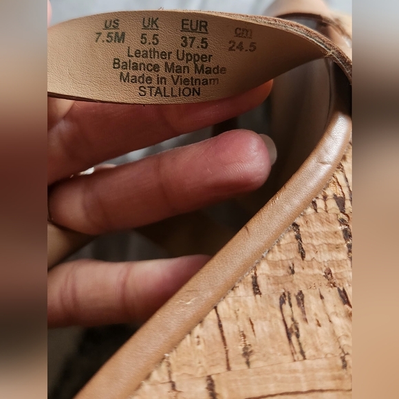 EUC Franco Sarto platform sandals light camel 7.5M - Picture 4 of 8